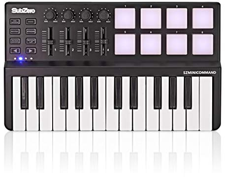SubZero MiniCommand USB MIDI Controller and Keyboard
