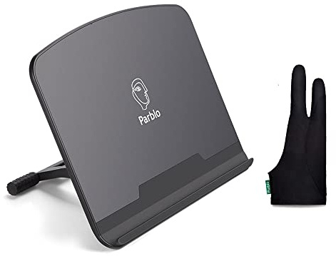 Parblo PR 100 Universal Tablet Stand with PR01 Drawing Glove,Adjustable from 10 to 16 inch for Drawing Tablets, Monitors
