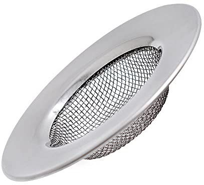 Pack of 2 x Stainless Steel Bathroom Hair Plug Strainer/Kitchen Sink Strainer, | Fine Mesh Hair Catcher | Sink Hole Drain Cover Filter Shower/Bath Plug Removable Protector Grate 3 Inch / 7.5cm