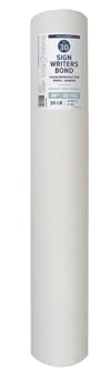 Borden & Riley 30 x 25 Yards #30W White Sign Writers Bond Paper, 20 lb, 1 Roll Each