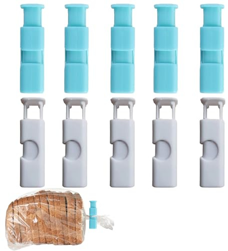 Bustlwor 10 Pezzi Clip per Sigillare, Mollette per Chiudi Sacchetti, Sacchetti di Patatine, Frutta Secca, Caramelle e altro