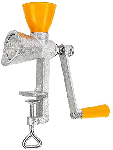 Hztuang Hand Grinder Cast Iron Manual Poppy Seed Grinder Small Grain Grinder with Plastic Hopper