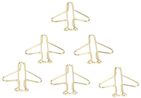 GULD FLYGPLAN PAPPERSKLÄMMER LÄTTA FÖR KONTORSHEM