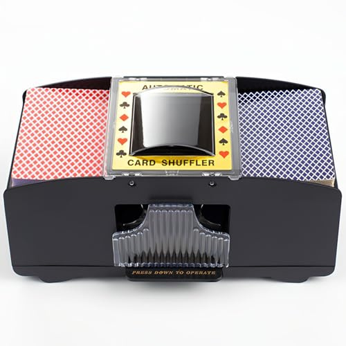 Cisixin Automatic Card Shuffler Machine, Electronic Poker Card Shuffling, Battery Operated