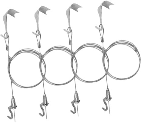 TOKIDNY 4juegos Ganchos Para De Fotos Con Cordón Colgante Resistente Kit De Cables Acero Plastificado Para Bricolaje