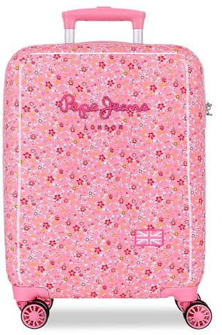 Pepe Jeans Alenka Rosa Maleta de Cabina, Rosa, Rígido