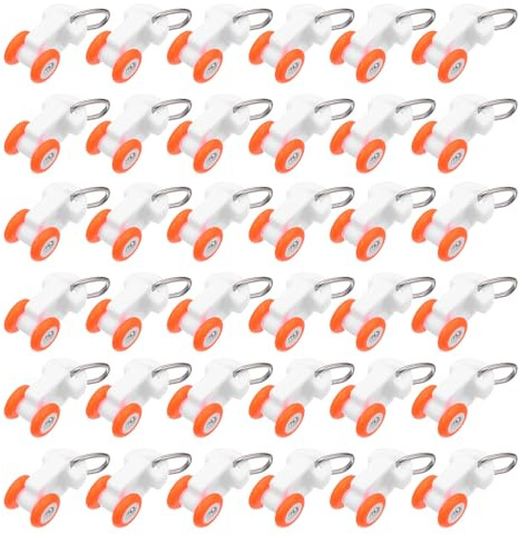 Toyvian Lot de 100 roulettes Doubles pour Rails de Rideaux Diamètre 12 MM Glissières Coulissantes en Plastique Robuste Silencieuses et Résistantes aux Intempéries Adaptées pour