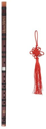 CHICIRIS Flauta de bambú, Dizi Chino Hecho a Mano con Junta de Cuproníquel para Principiantes, Fácil de Montar y Sonido Claro en Clave de C D E F G (Tecla D)