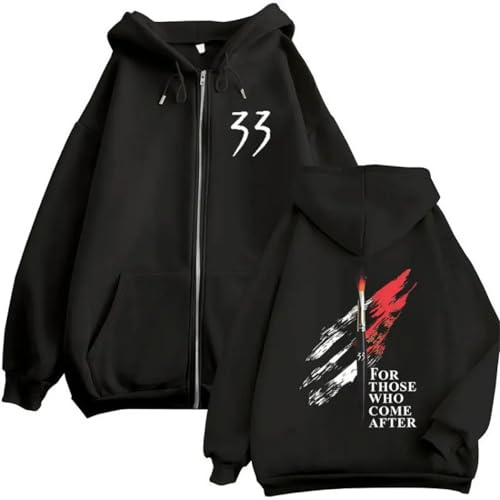 CUTTEE Expedition 33 “for Those Who Come After” Zip Up Hoodie | Unisex Oversized Fleece Hooded Sweatshirt, Casual Streetwear Jacket