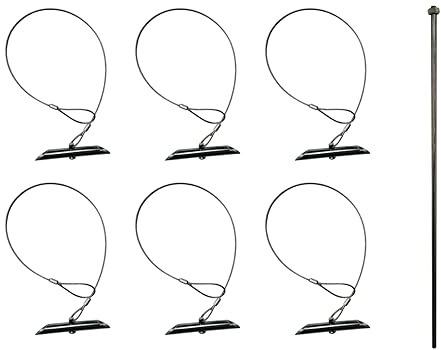 6 Chisel Earth Anchors - 6 pcs and Drive Rod - Heavy Duty Ground Anchor with 33 Cable - Cable Earth Anchor for Swing Set, shed, Greenhouse, Fence and More