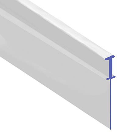 Soft Clear Flexible Rubber T Shower Seal | for Bi Folding Doors | Fits Into a 3mm Channel | BIF032 (1 Metre)