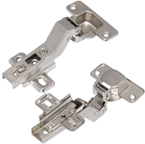 AERZETIX - C41050 - Juego de 4 bisagras curvas invisibles 30° para puertas de muebles - abertura de montaje 35mm