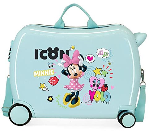 Disney Minnie Happy Helpers Kinder-Koffer Blau 50x38x20 cms Hartschalen ABS Kombinationsschloss 34L 2,3Kgs 4 Räder Handgepäck