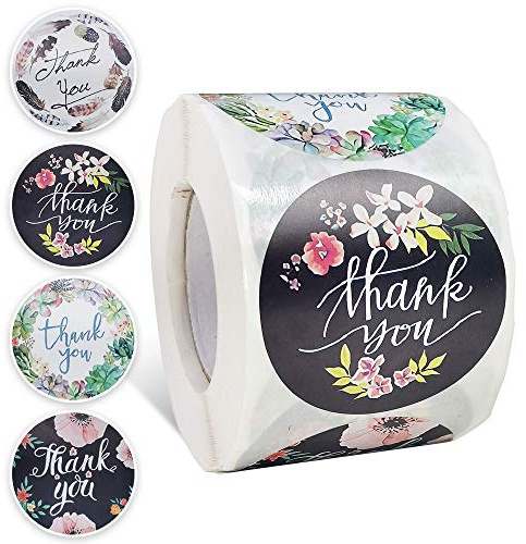 NANSSY 500 Pcs 2 Inch Thank You Stickers, Thank You Stickers Roll, Thank You Labels for Small Business, Handmade Goods, Greeting Cards, Business Greeting Cards, Gift Wraps.