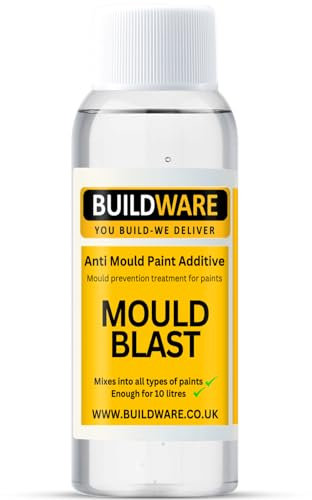Anti Mould Paint Additive 50ml Concentrate to Make 10L of Emulsion - Bathroom Ceiling Mould Treatment for Walls Prevention Anti Condensation & Damp Paint, Provides up to 5 Years of Mould Resistance