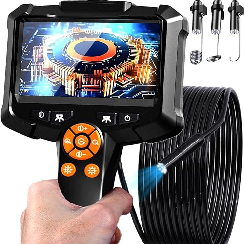 Daxiongmao Borescope, Endoscope Camera with Light, IP67 Waterproof Endoscope, 1080P HD Inspection Camera, Borescope Camera with Light, 16.5 Ft Flexible Endoscope Camera, Gadgets for Men (4.3”)