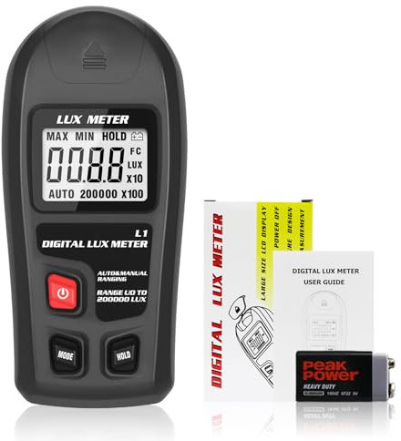 Medidor De Luz Digital,Luxómetro Portátil,Luxómetro De Precisión,Luxómetro Electrónico para Fábricas,Almacenes,Escuelas,Oficinas,Familias,Construcción De Faroles,Laboratorios