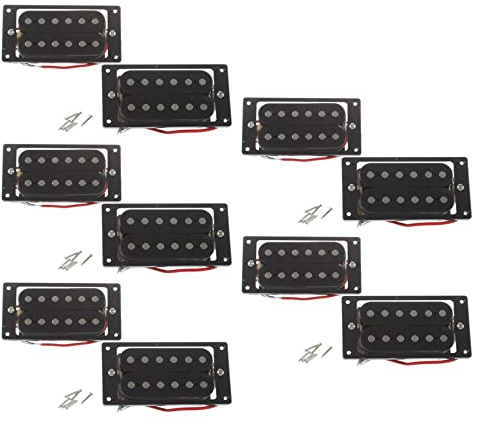 Uikdjgu 10 (5 set) svart Humbucker dubbel spole elgitarr pickuper + ramskruv
