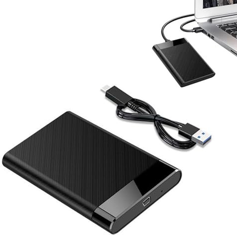 Case Hard Disk 2.5, USB 2.0 Enclosure Hard Disk Esterno Box Caso,Nero
