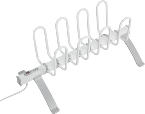 Sèche-chaussures, sèche-chaussures électrique, thermostat intelligent, machine de séchage de chaussures électriques, support de séchage, sèche-chaussures et chauffe-bottes (70 x 31 x 30 cm | blanc)