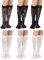 CYMNER Women's Lace Socks,Lace Knee High Black and White Floral Nylon Socks, Elegant Sheer Design, Easy to Match Outfits