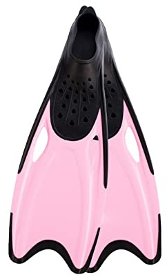 ETZRYSYB Flipper professionella dykfenor vuxna justerbara simskor silikon långa nedsänkbar snorkling fot monofena surfflippers (rosa, L)