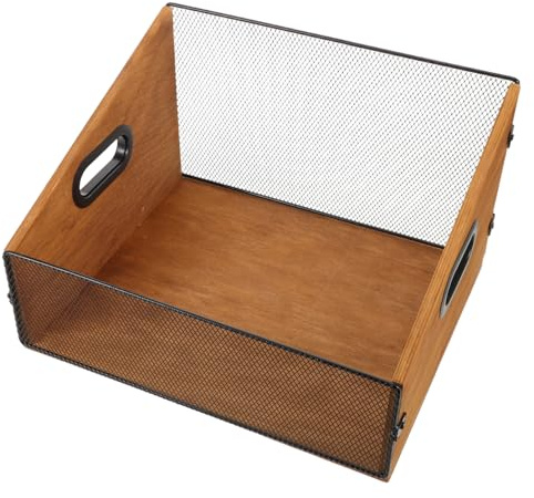 VILLCASE Organisateur De Disques Vinyles Caisse De Disques Vinyles Organisateur De Fichiers De Bureau Bac De Rangement Multimédia Caisse De Rangement