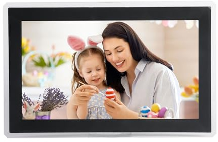 Andoer Cornice Digitale da 15,6 Pollici Cornici per Foto Elettroniche Touchscreen Wi-Fi Memoria Integrata da 32 GB (Stecker UE)