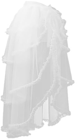 ANDHOM Falda de tul desmontable para mujer, 106 cm de largo, con volantes, longitud hasta el suelo, falda victoriana para novia, maxi capa de tutú de malla para boda, graduación, cumpleaños, despedida