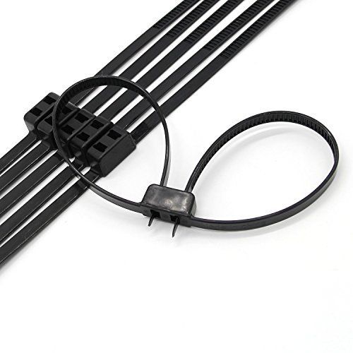 Tuokay 10 Stück Kabelbinder Schwarz, Großer 69cm x 1.1cm Nylonfaden, Zerreißfestigkeit 90KG, Doppelverriegelung Einweghandschellen, Extra Dick Plastikhandfessel