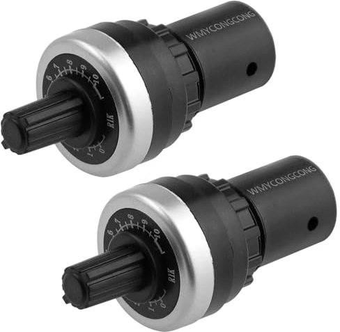 WMYCONGCONG 2 Stück LA42DWQ-22 22 mm 1K Ohm Potentiometer mit variabler Drehzahl Rotationspotentiometer Wechselrichter Wandler