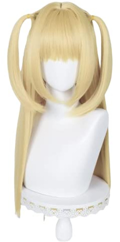 PWEINCY Parrucca lunga, per interpretare il personaggio di Misa Amane, ideale per cosplay