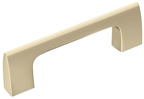 Amerock | Cabinet Pull | Golden Champagne | 3 inch (76 mm) Center-to-Center | Riva | 1 Pack | Drawer Pull | Drawer Handle | Cabinet Hardware