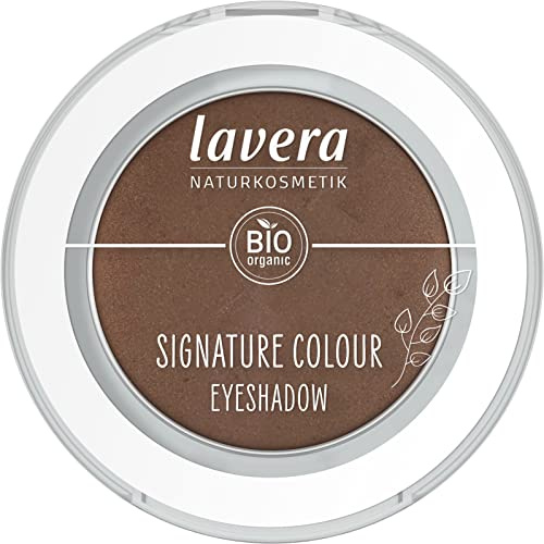 lavera Signature Colour Eyeshadow -Walnut 02- braun - Bio-Mandelöl & Vitamin E - Vegan - matt - Intensive Farbabgabe (1 Stück), 1.9 gramm