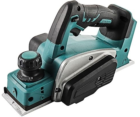 Youyijia Electric Planer Cordless 18V Li-Ion Electric Planer Wood 82mm Width and 2mm Depth for Furniture DIY, Green