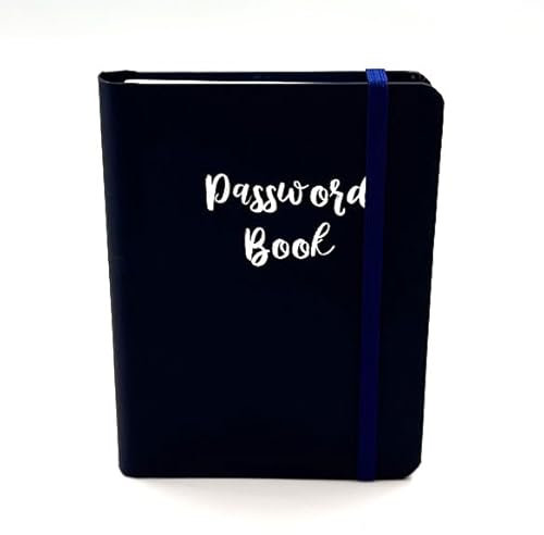 Sixstore Passwortbuch A-Z Registerkarte Notizbuch für Internet-Login-Informationen, kleines Taschenformat, Passworthalter, Notizbuch für Computer, Website, Marineblau