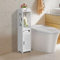 XUANYU Columna Armario Pequeño y Porta de Papel Higiénico, Auxiliar de Baño Estrecho, Mueble Lateral (Blanco 20×20×80 cm A)
