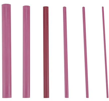 NIZUUONE Ruby Huile de Polissage Pierre à Aiguiser Ensemble de Pierres à Aiguiser pour Couteau Ciseau Outil de Polissage 3000 Grains Rouge 6 Pièces