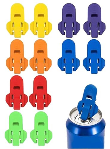 KGDUYC 12 Pezzi Easy Can Opener - Color Drink Shield,Easy Can Opener Protezione,per lattine Manuale Bevande Can Protector Per Tutti i tipi di bevande