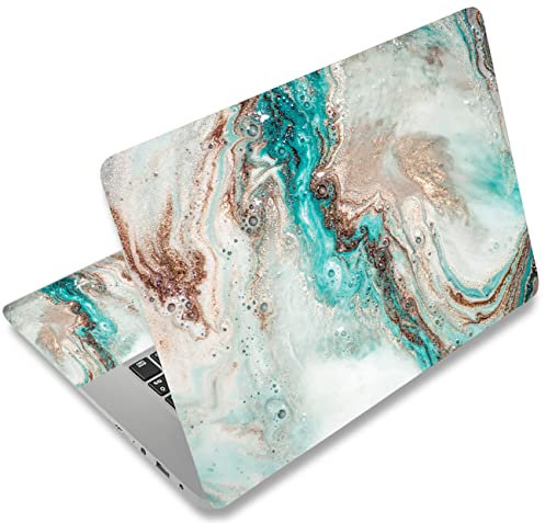 icolor Laptop Skin Sticker Decal 12 13 13.3 14 15 15.4 15.6 inch Personalized Universal Notebook Vinyl Skin Stickers Cover Art Decal Computer Protector (Marble Green)