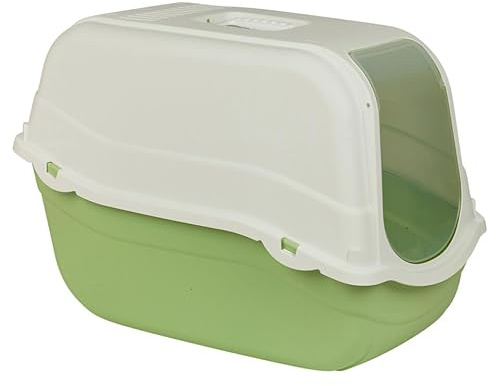 URBNLIVING Enclosed Cat Litter Box - Extra Large Hooded Tray with Filter, Carry Handle - Easy Clean, Odor Control, Secure Flap Door for Cats, 8 Color Options
