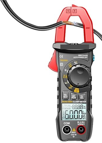 CM82 Digital klämmätare T-RMS amperemätare spänning amp Hz kapacitans NCV ohm test multimeter digital professionell testare (CM82 röd)