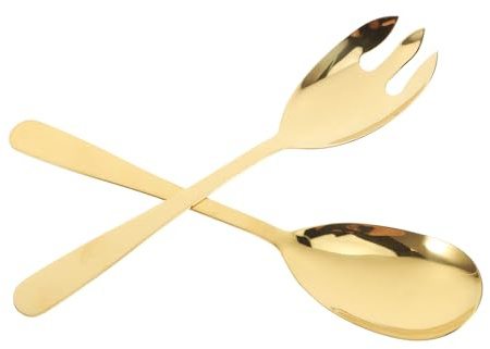 Veemoon 2pezzi Forchetta da Insalata in Inossidabile per Insalata Design Spesso Adatto per Buffet e da Pranzo Aspetto Pratico e Multifunzionale