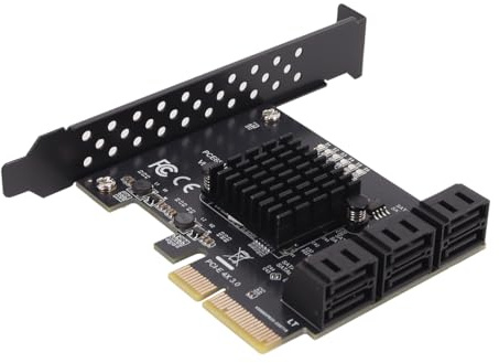 DUZEPA Interfaccia PCIE 6 Porte-4X, Componenti Interni Della Scheda Di Espansione SATA, Adattatore Hub Interfaccia PCIE3.0 GEN3 4X, ASM1166