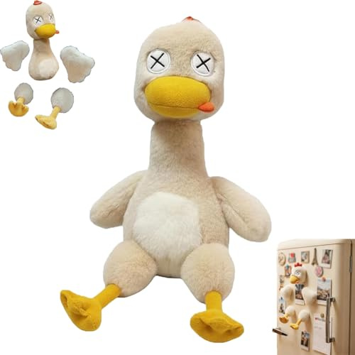 BPiYHUM Magnetic Detachable Duck Plush Toy, 8.66 Inch Soft Stuffed Duck with Removable Limbs, Cute Plushie Stress Relief Decor (1pcs)