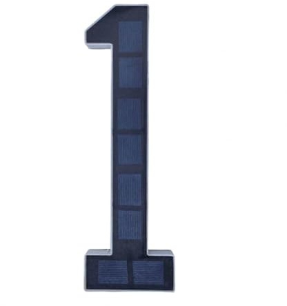 Número de Casa Solar, Luz de números casa iluminada Solar resistente al agua, 6,7 pulgadas, sin cableado, placa número LED, Exterior iluminado para hogar,jardín(1)