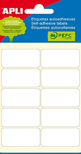 APLI Mini-Etiketten 19 x 40 mm, weiß (60 Stück)