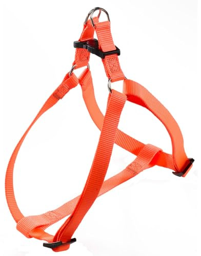 Ferplast Pettorina Cane Taglia Media EASY M, Pettorina per Cani Regolabile, Facile da Indossare, 45-63 cm. Arancione