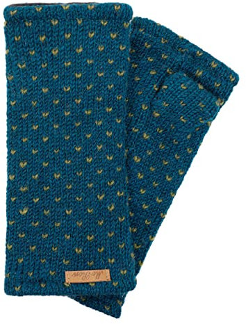 McRon Damen Gestrickte Pulswärmer Ines Nachtpetrol 5944