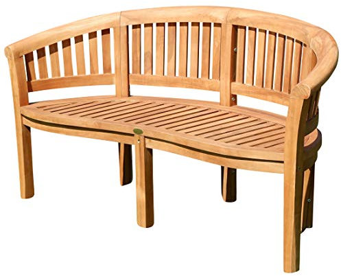 ASS ALEOS. XXXL Bananenbank Gartenbank Parkbank Sitzbank 3-Sitzer Bank 150cm Holz sehr robust COCO150